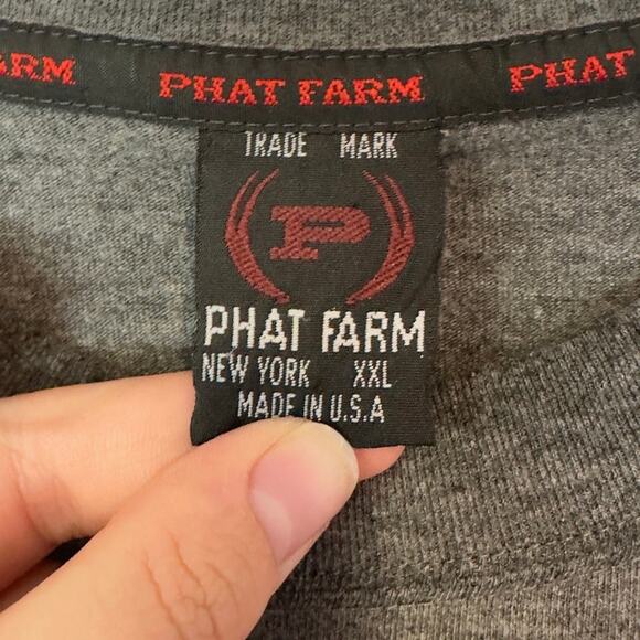 Vintage Phat Farm Classic American Flava Men’s Long Sleeve T-Shirt Size XXL - Picture 3 of 8